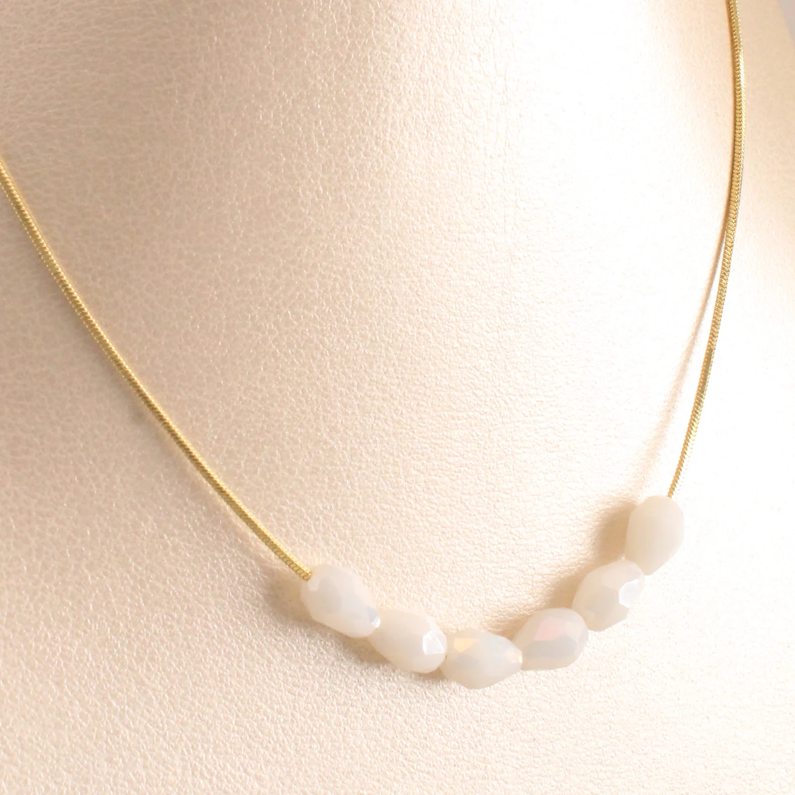 Cad. Collar Con Perlas Blancas Rodio 45Cm Cm - CRG774 - Foto 1