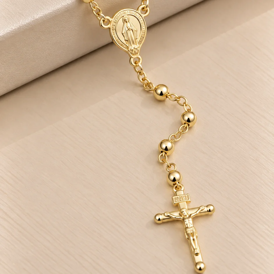 Cad. cm rosario fatima b3 rodio 45cm - CRG853