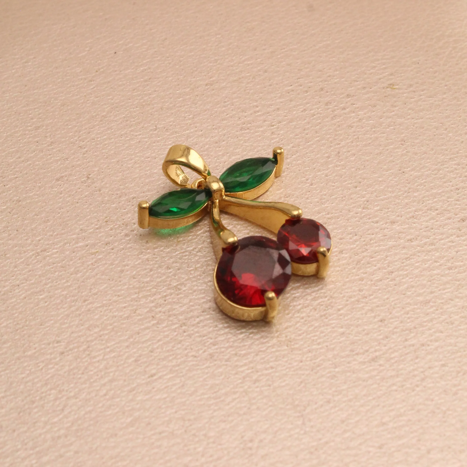 Dij. cerezas cristal rodio 2cm - DRG388 - Foto 1