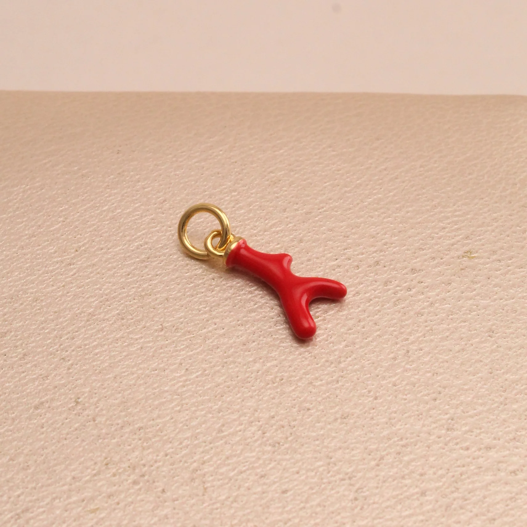 Dij. alga roja rodio 1,5cm - DRG446