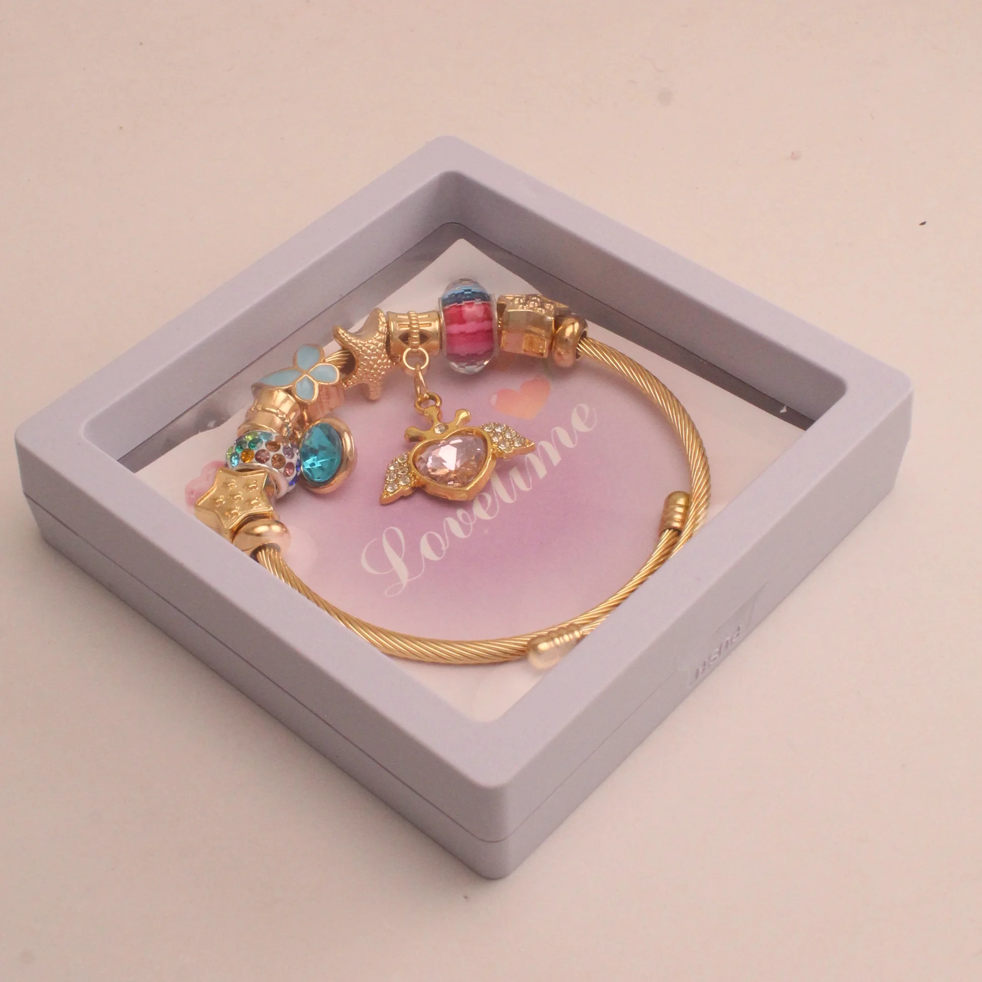 Pul. tipo pan. corazon alas rodio graduable - PAN012