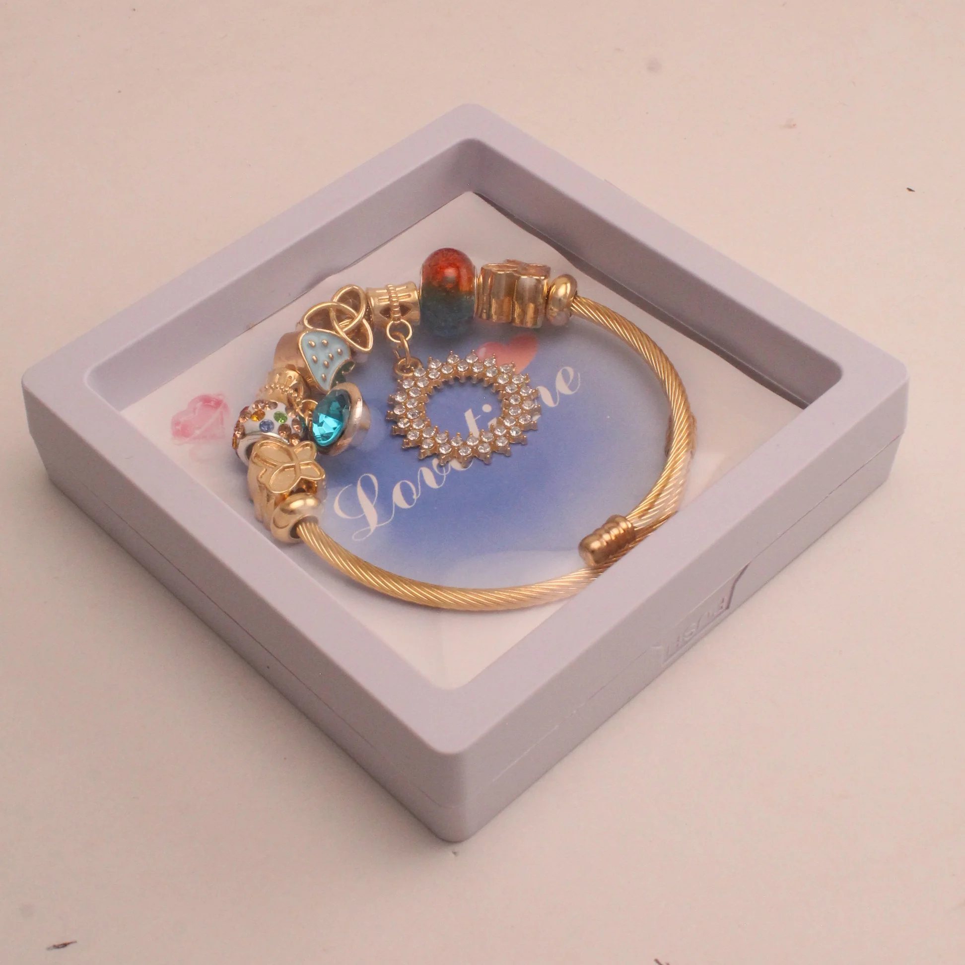 Pul. tipo pan. aros circones rodio graduable - PAN033