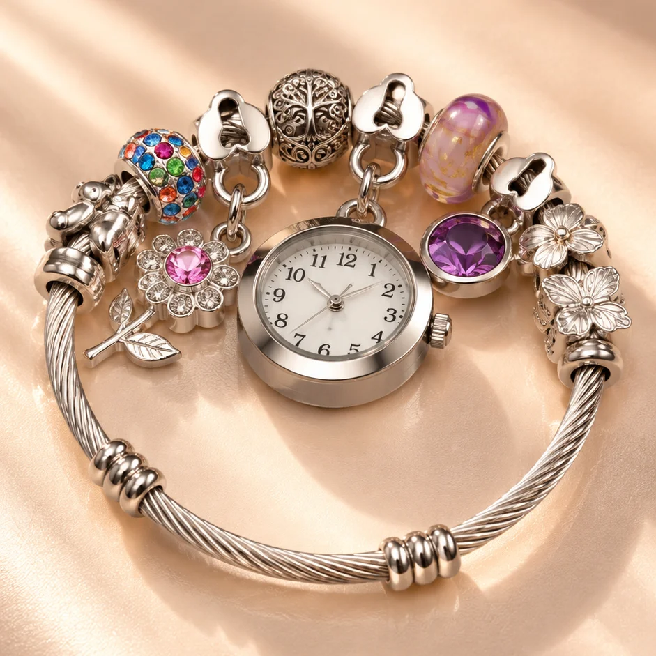Pul. tipo pan reloj corazon love acero graduable - PAN056 - Foto 1