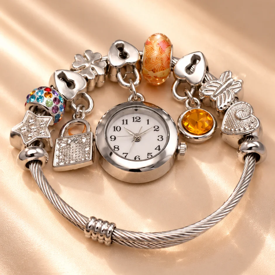 Pul. tipo pan reloj candado naranja acero graduable - PAN057 - Foto 1