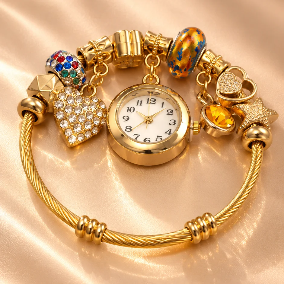 Pul. tipo pan reloj corazon circones acero graduable - PAN062 - Foto 1