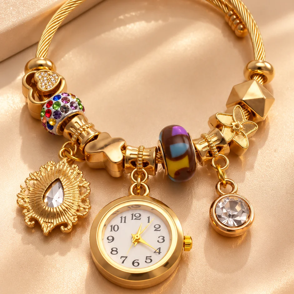 Pul. tipo pan reloj circo en morado acero graduable - PAN068