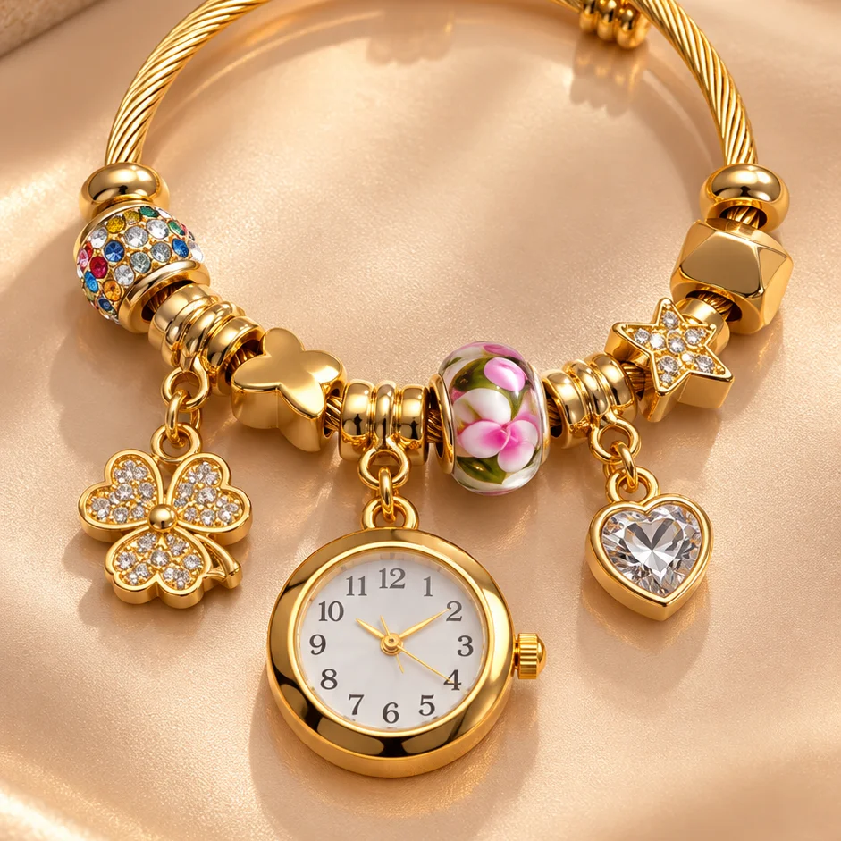 Pul. tipo pan reloj corazon a las cristal acero graduable - PAN071 - Foto 1