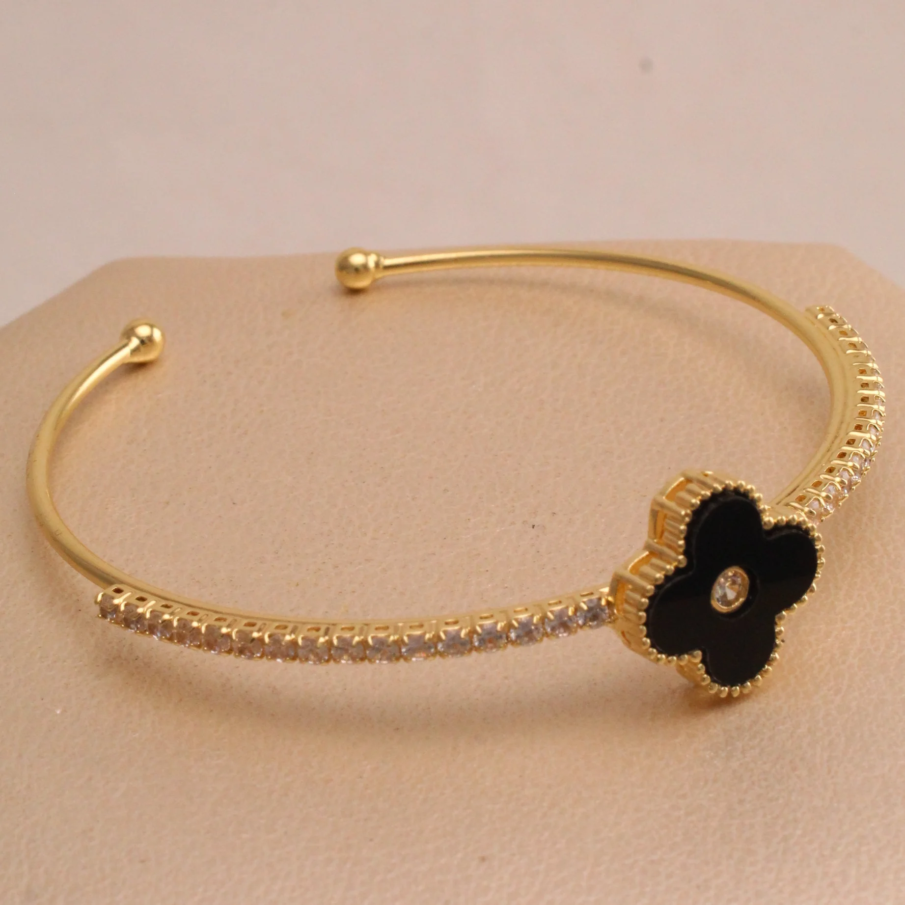 Pul. brazalete trebol rodio graduable - PRG132 - Foto 1