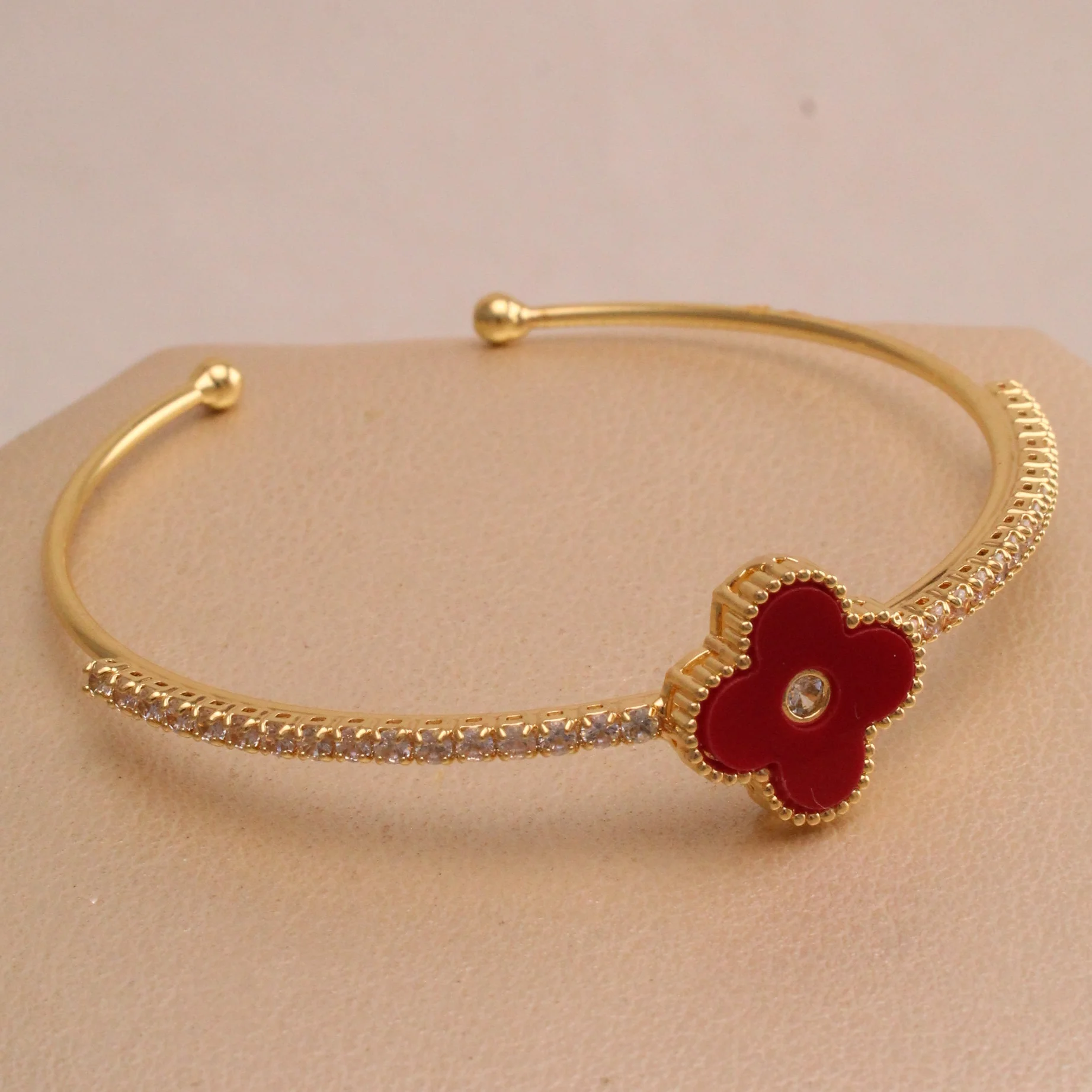 Pul. brazalete trebol rodio graduable - PRG344 - Foto 1