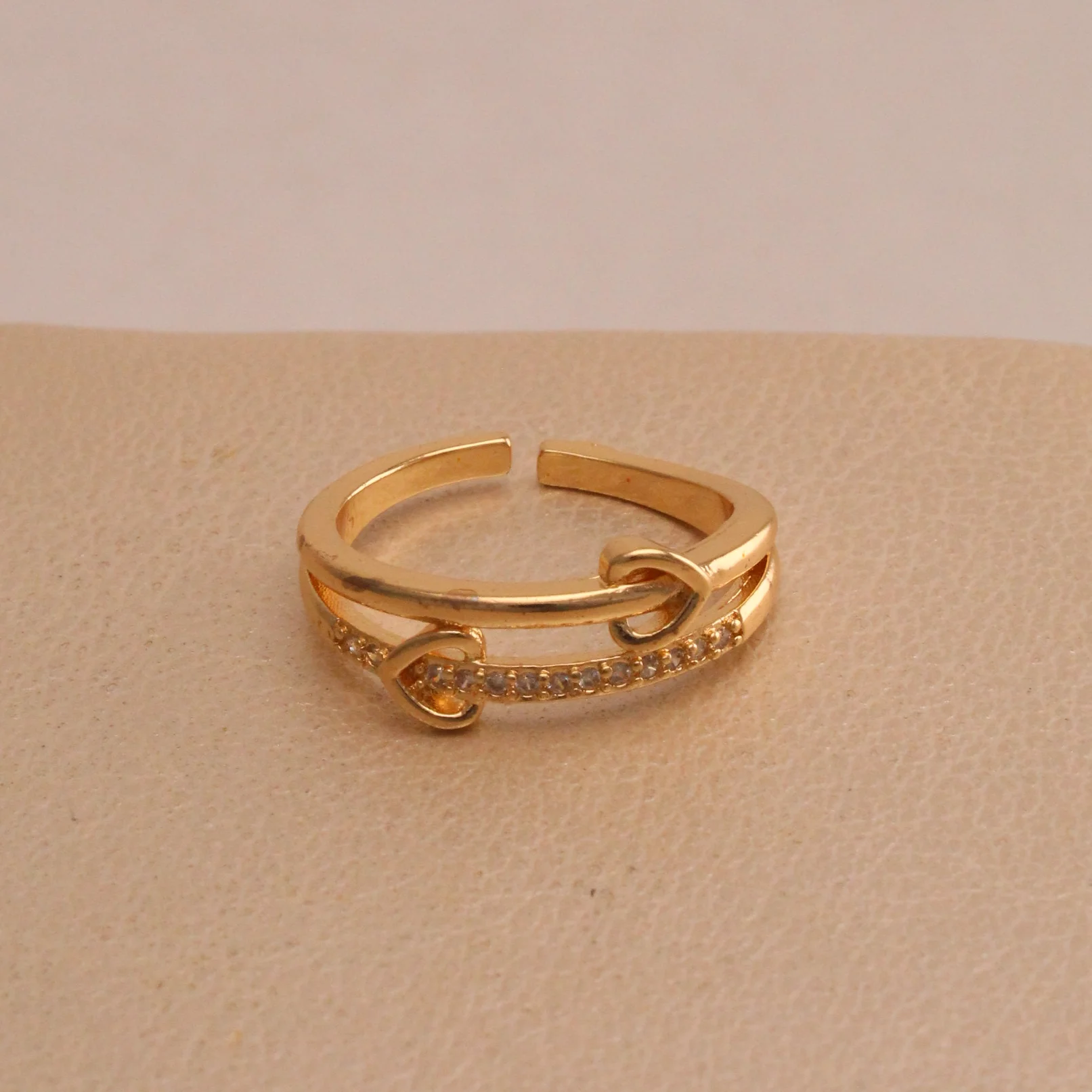 Ani. doble corazon rodio rodio graduable - RRG298