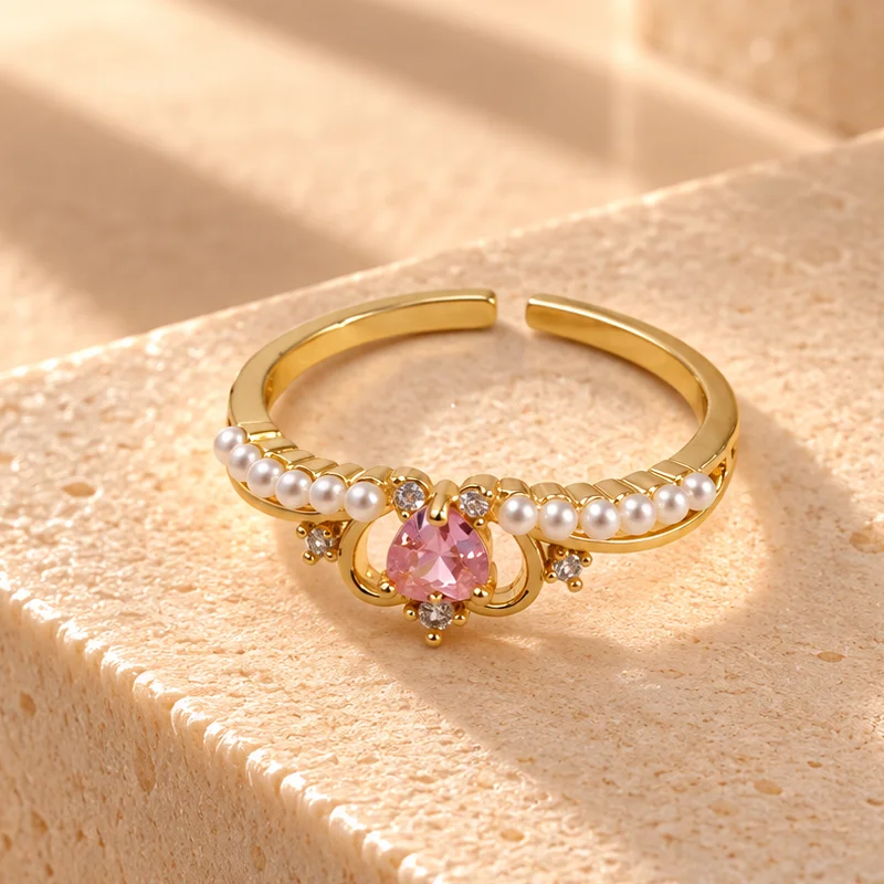 Ani. corazon rosa rodio graduable - RRG531