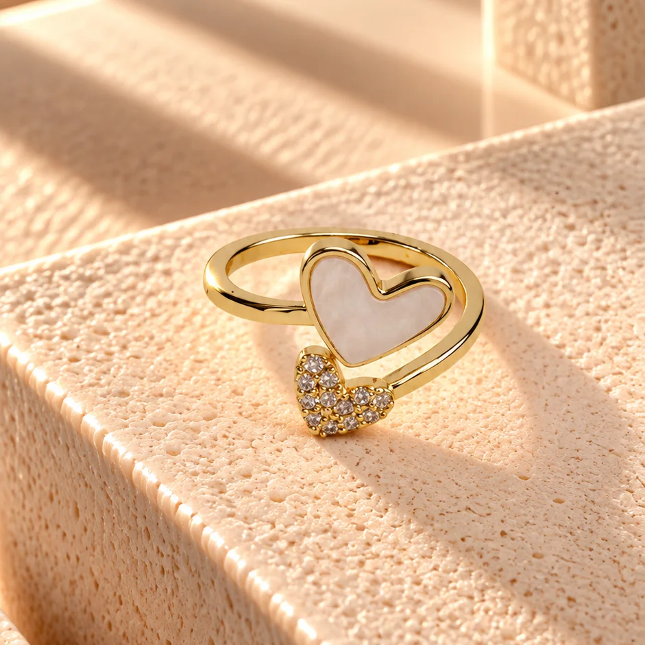 Ani. corazones rodio graduable - RRG675