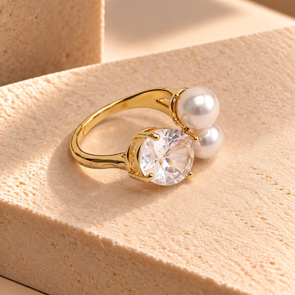 Ani. perlas cristal rodio graduable - RRG861