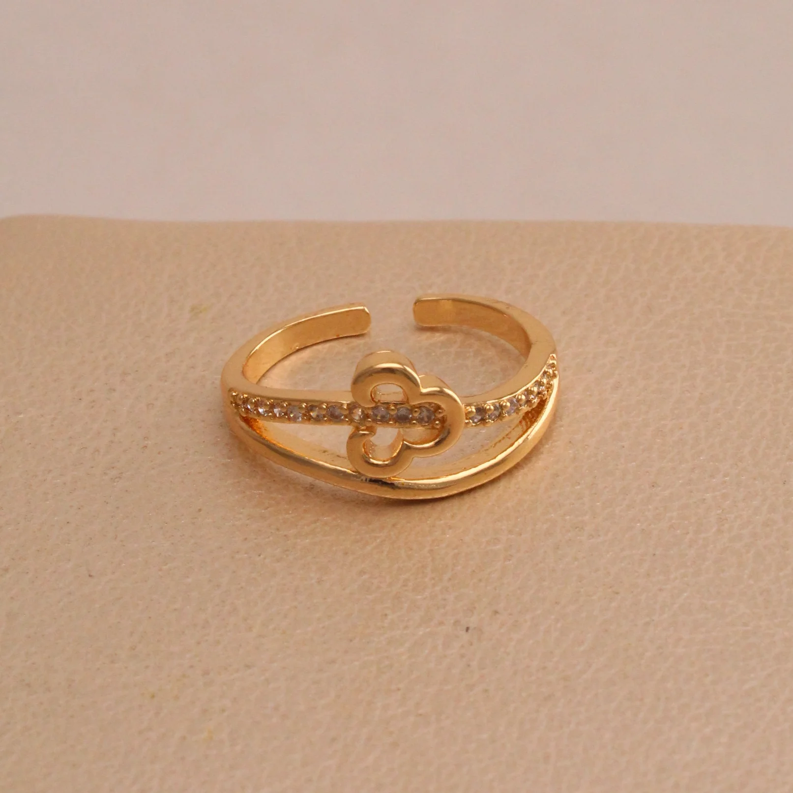Ani. trebol microzircon rodio rodio graduable - RRG893 - Foto 1