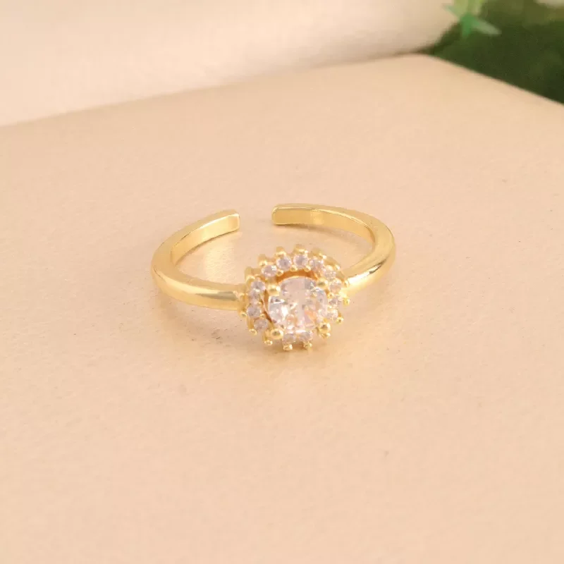 Ani. Circon Dorado Rodio Graduable - RRJ740