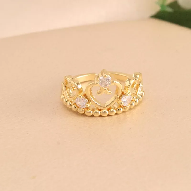 Ani. Corona Corazon Rodio Graduable - RRJ880