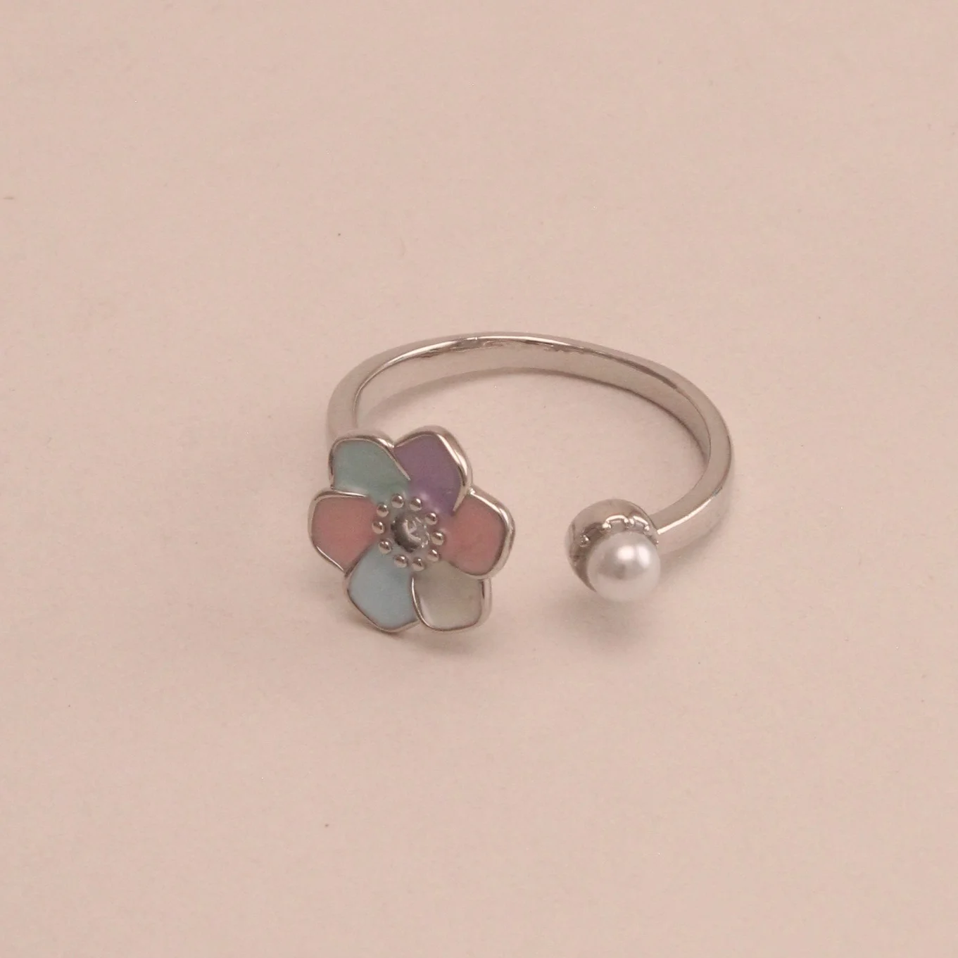 Ani. siete colores plateado rodio graduable - RRS874 - Foto 1