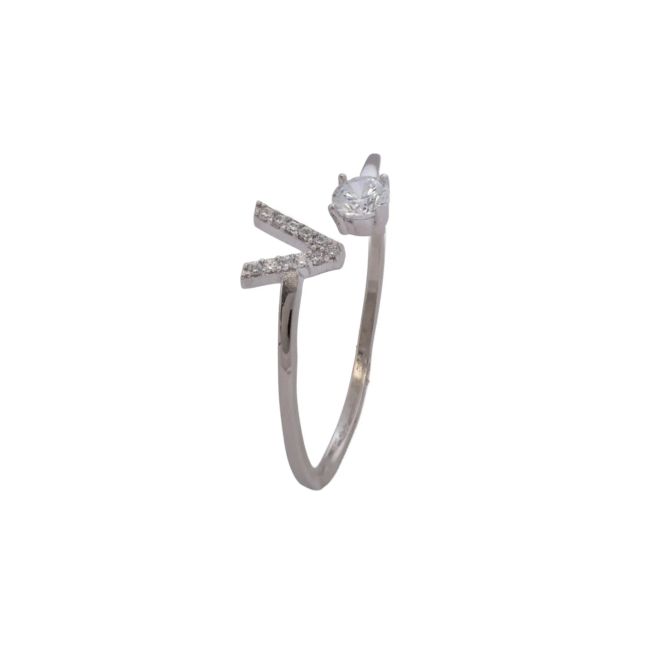 Anillo Letra V Crystal - S-10034 - Foto 4