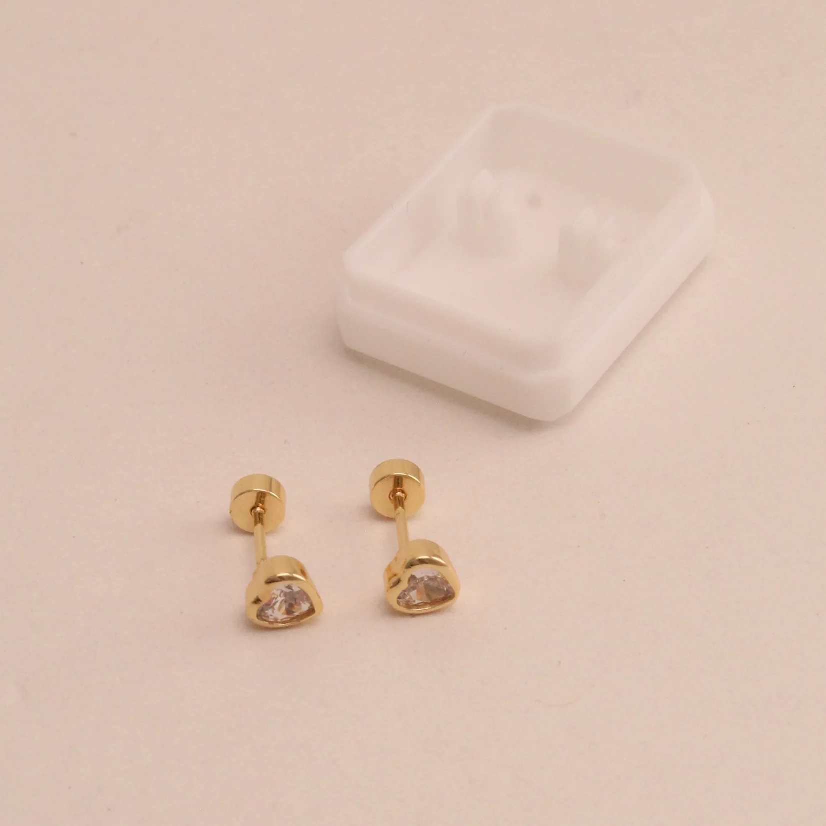 Top. topo seguridad corazon rodio rodio 0.7cm - TRG176 - Foto 1