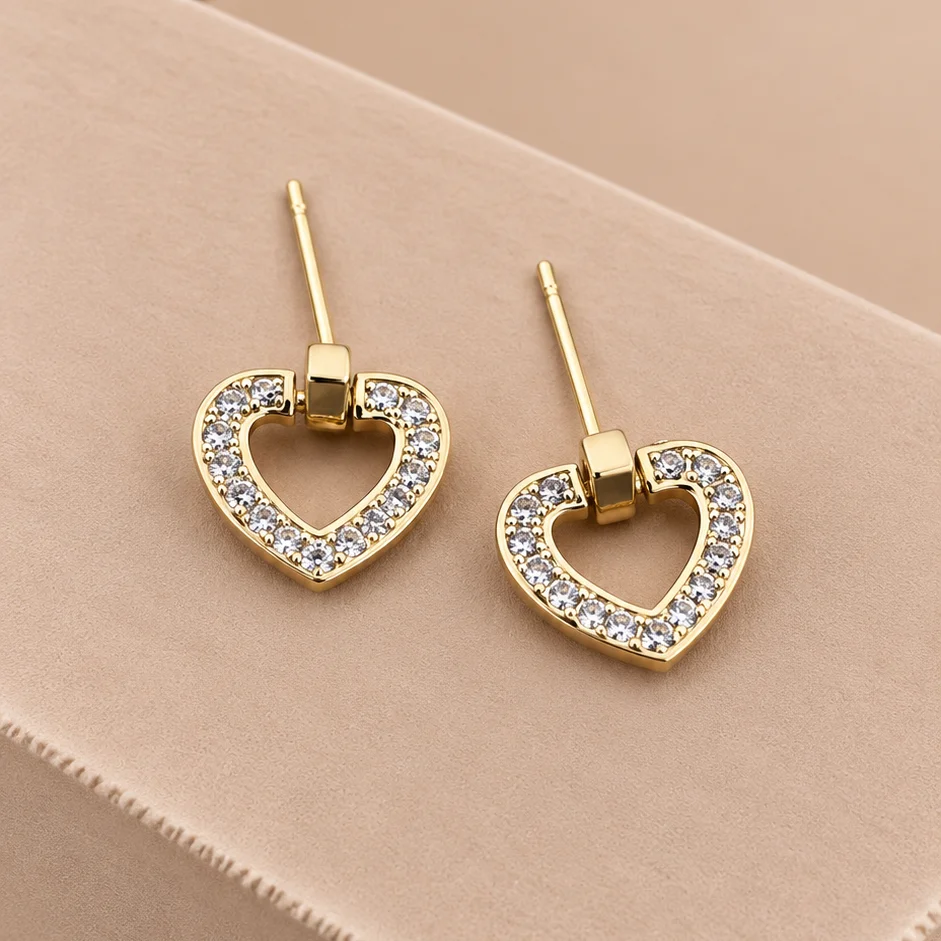 Top. cm corazon circon rodio 0.8cm - TRG184