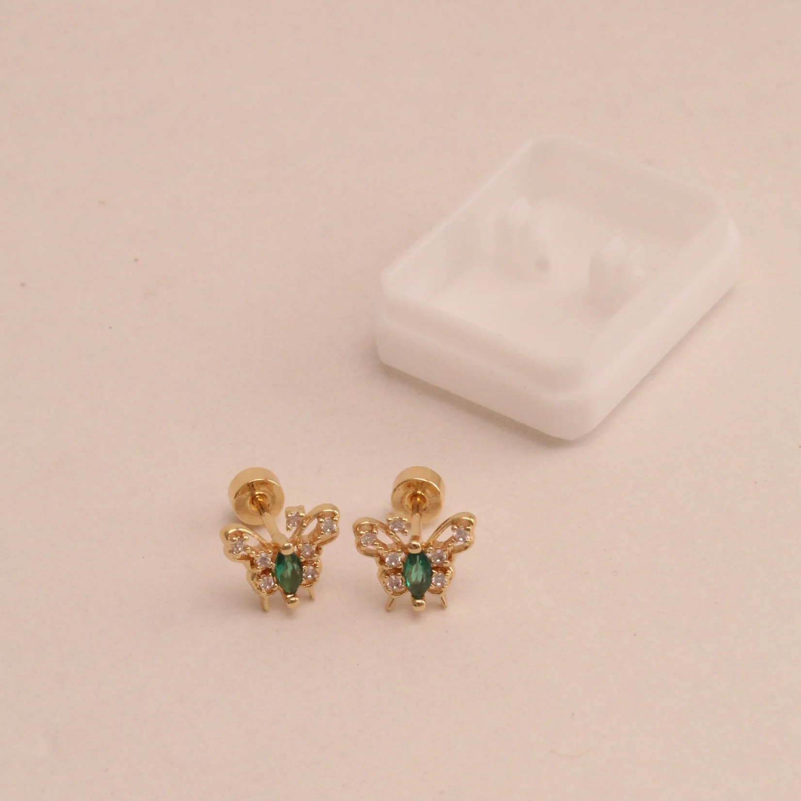 Top. topo mariposa seguridad rodio rodio 0.7cm - TRG408 - Foto 1