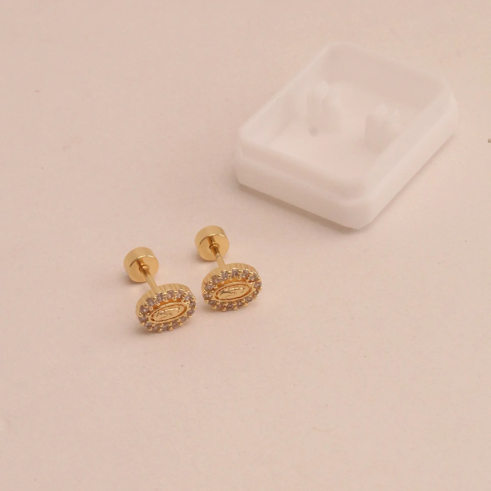 Top. topo seguridad virgen rodio rodio 0.7cm - TRG455 - Foto 1
