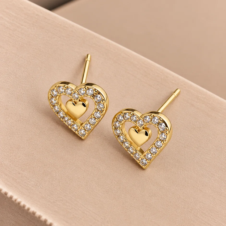Top. cm corazon circon rodio 0.5cm - TRG623B - Foto 1