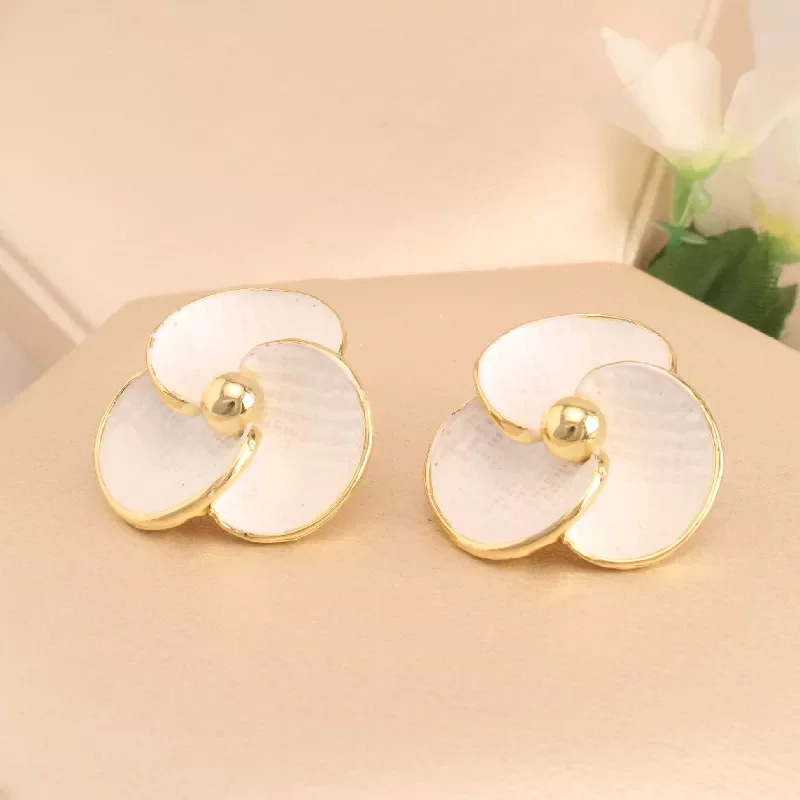 Top. Flor Blanca Rodio 3,5 Cm - TRJ767 - Foto 1